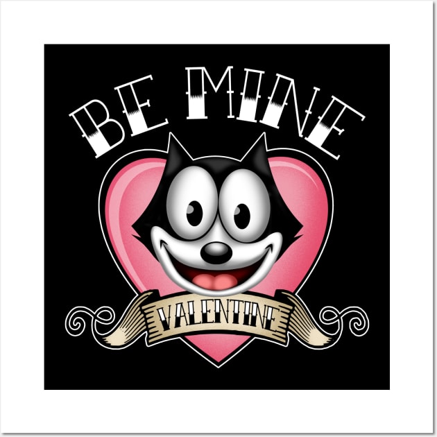 FELIX THE CAT - Valentine's day tat Wall Art by ROBZILLA